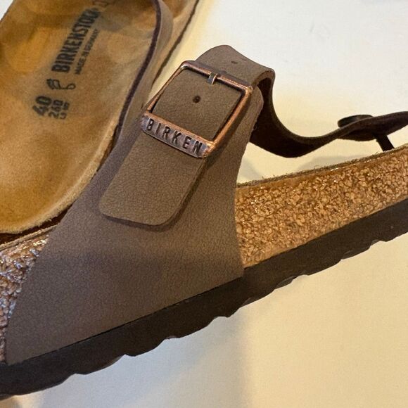 Birkenstock Gizeh Sandals Shoes Flip Flop Slip On Size 40 made in Germany Tan - Picture 8 of 11